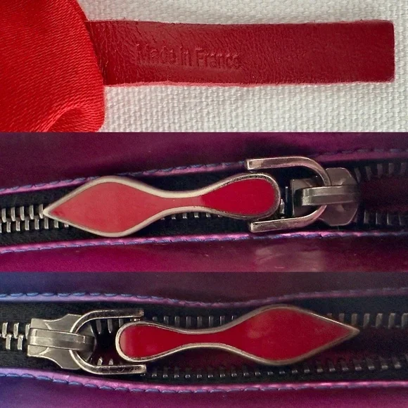 ✨CHRISTIAN LOUBOUTIN Loubiposh Patent Scarabe Spikes Chain Clutch Bag Rose Blue - Picture 15 of 16